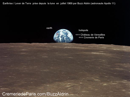 planet earth seen from the Moon, photo by Buzz Aldrin