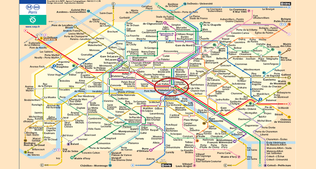 plan Metro RER Paris