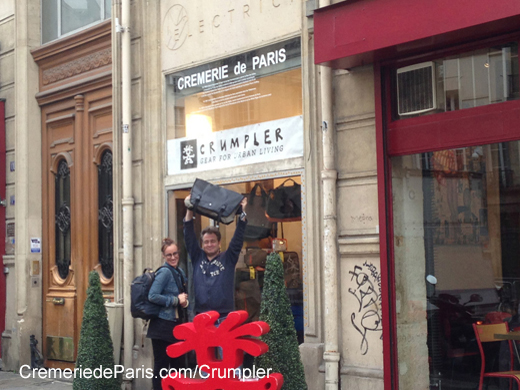 zoom sur la petite Cremerie de Paris en Crumpler Pop Up Store