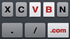 VB.com (Very Beautiful) on the iphone keyboard