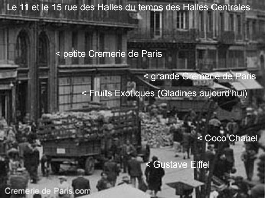 la petite et la grande Cremerie de Paris et le restaurant Gladines à l'époque des Halles Centrales