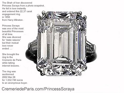 Harry Winston engagement ring for Princess Soraya