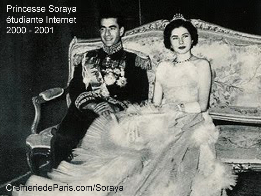 Soraya et le Shah lors de leur marriage