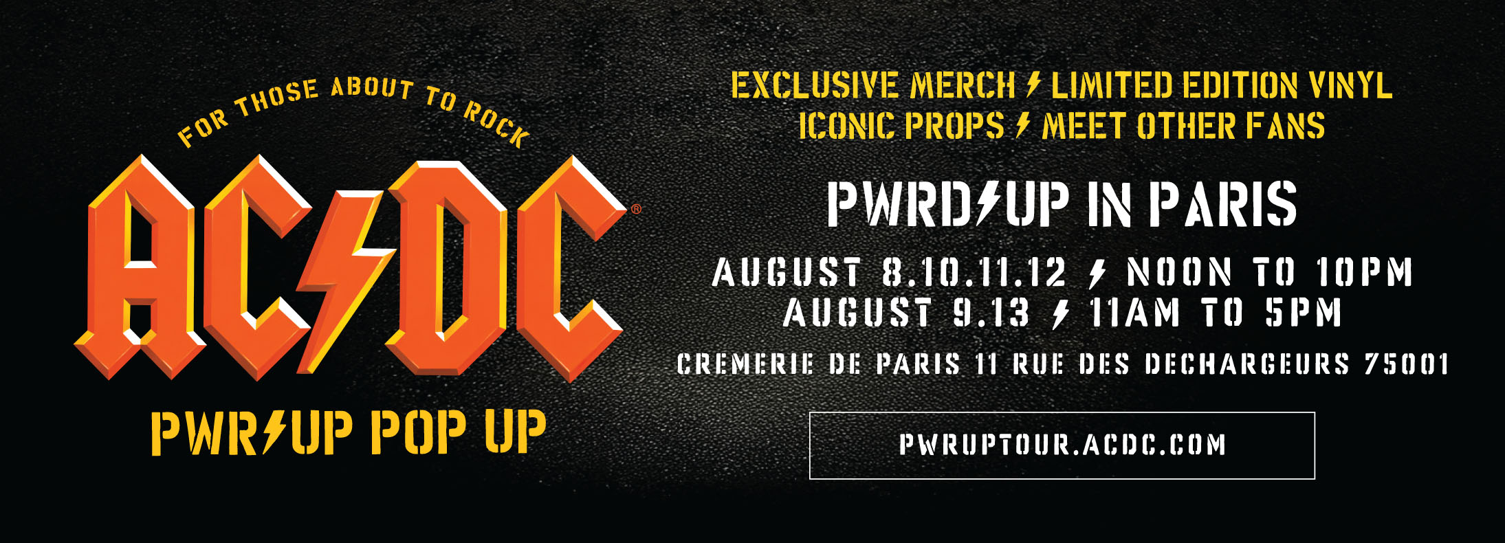 ACDC Pop Up Store and Concerts