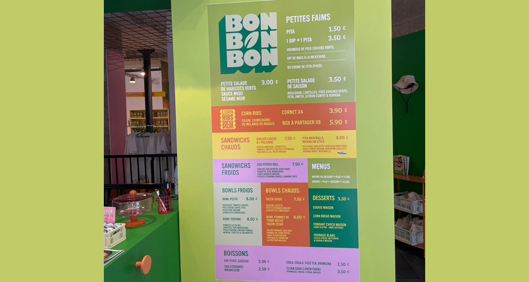 menu Pop Up Store Bonduelle