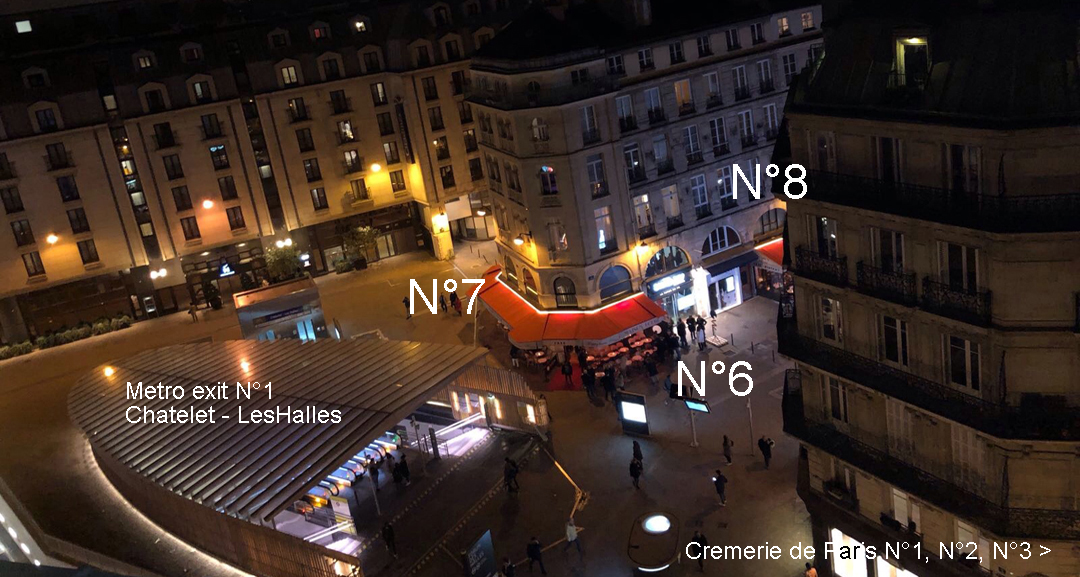 vue sur la Porte Marguerite de Navarre, sortie N°1 face aux Cremeries de Paris