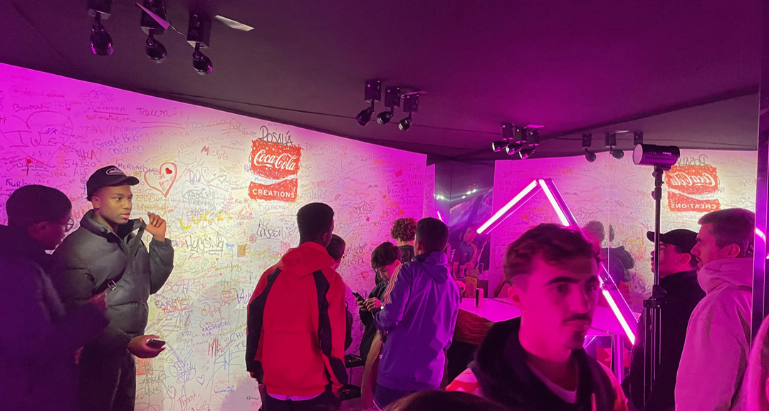 drawings on Coca Cola Wall
