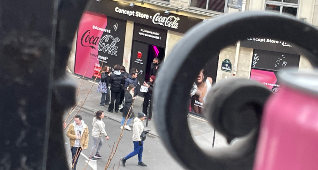 view on the Coca Cola Pop Up Store