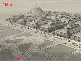 Halles de Paris en 1865