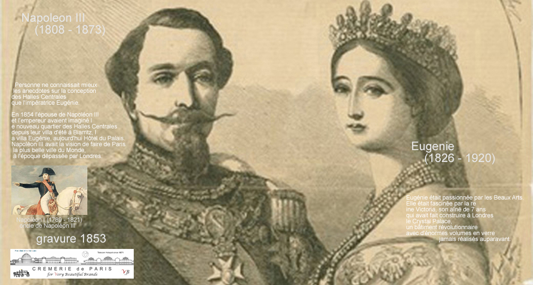 Napoléon III et Eugenie lors de leur marriage en 1853