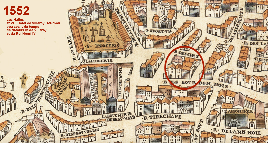 les Halles et VB / Cremerie de Paris en 1552