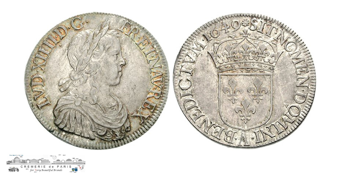 Louis XIV enfant sur une peice de monnaie