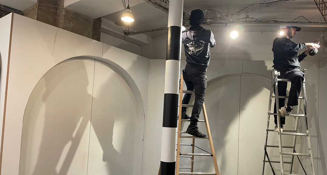 Branchement des connections electriques electricite Pop Up Store
