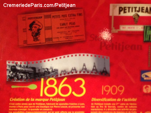 Petitjean, une marque crée en 1863 7 ans avant la Cremerie de Paris