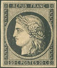 Le premier timbre francais
