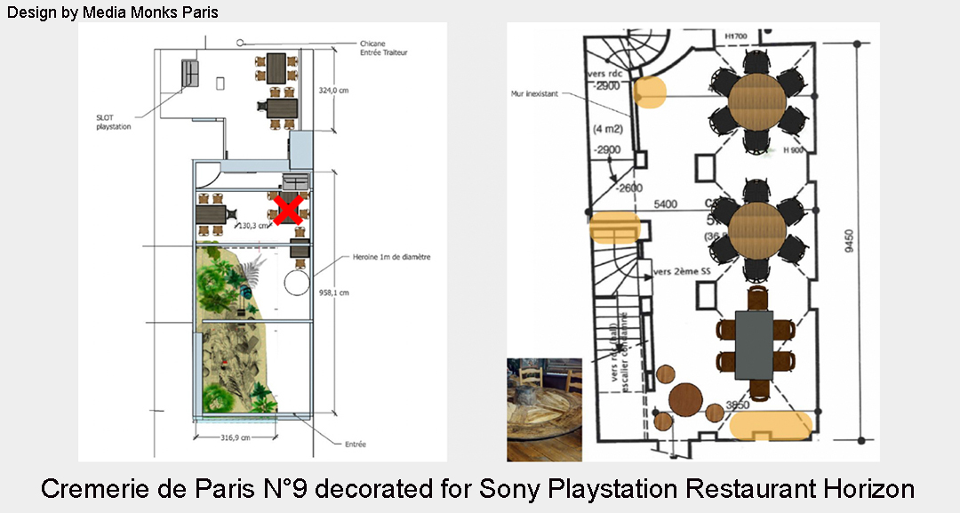 map of the PlayStation Restaurant