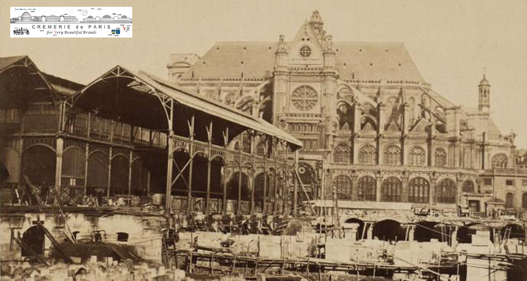 construction des pavillons Baltard en 1867