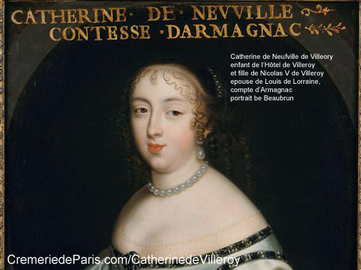 Catherine de Neufville de Villeroy, épose de Louis de Lorraine, comte d'Armagnac, portrait par Charles Beaubrun