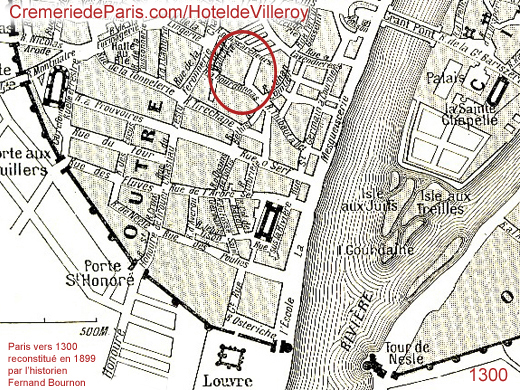 La rue des Dchargeurs en 1300 avant la construction de l'Hotel de Villeroy, aujourd'hui un emplacement hors du commun pour des Pop Up Stores