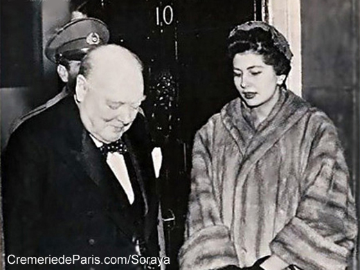 Soraya et Winston Churchill
